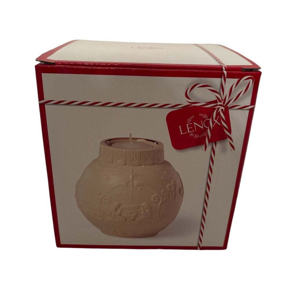 LENOX “Ornamental Glow” Votive Holder Nativity Motif *NEW*